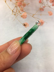 Green Jade Pendant - Rectangular (PE314)