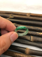 Green Jade Hololith Ring (RI349)
