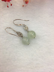 Icy Green Jade Earrings - Beads (EA318)