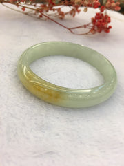 Icy Yellow Jade Bangle - Round (BA109)