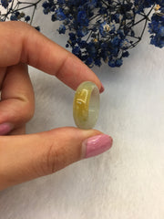 Yellow Hololith Jade Ring (RI327)