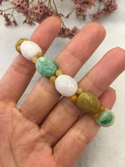 Multi-colours Jade Bracelet - Tortoise Shell (BR240)