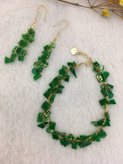 Green Jade Bracelet - Irregular (BR122)