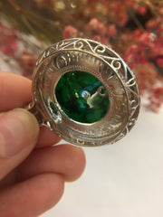Green Jade Pendant - Coin (PE114)