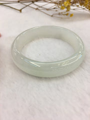 Icy White Jade Bangle - Round (BA111)