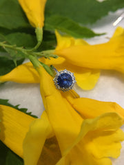 Natural Blue Sapphire Ring (Unheated) (GE111)