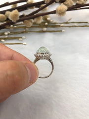 Glassy Variety Jade Ring - Cabochon (Ri336)