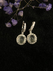 Glassy Variety Jade Earrings - Cabochons (EA322)