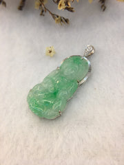 Green Jade Pendant - Guanyin (PE081)