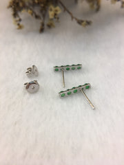 Green Jade Earrings - Cabochons (EA183)