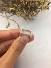 Glassy Variety Jade Ring - Saddle Shape (RI164)