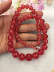 Rhodochrosite Beads Necklace (GE074)