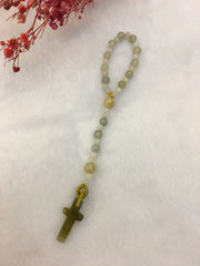Light Green & White Jade - Rosary (OT005)