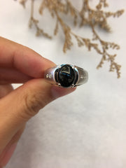 Omphacite Jadeite Ring - Cabochon (RI206)