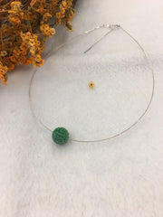 Green Jade Ball Necklace (NE068)