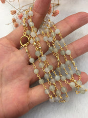 Icy Jade Beads Necklace (NE070)
