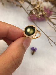 Omphacite Jadeite Ring - Round (RI180)