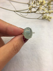 Icy Green Jade Ring - Cabochon (RI146)