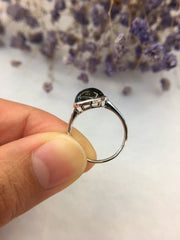 Omphacite Jadeite Ring - Cabochon (RI207)