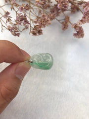 Icy Green Jade Pendant - Ruyi (PE401)