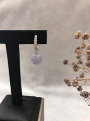 Lavender Jade Earrings - Balls (EA338)