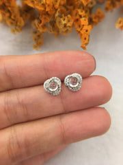 Glassy Variety Jade Earrings - Cabochon (EA227)