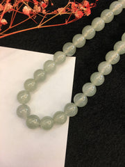 Icy Green Jade Beads Necklace (NE044)