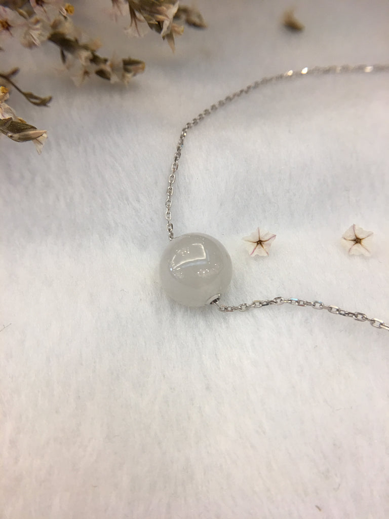 Icy Jade Ball Necklace (NE056)