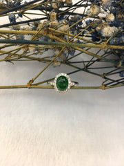 Green Jade Ring - Cabochon (RI312)