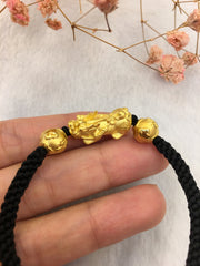 24k Pure Gold Pixiu & Balls Bracelet (BR213)