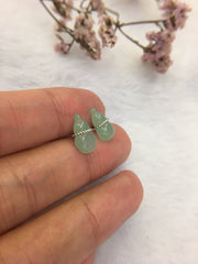 Icy Green Jade Earrings - Hulu (EA287)
