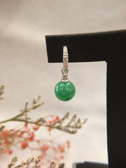 Green Jade Earrings - Balls (EA312)