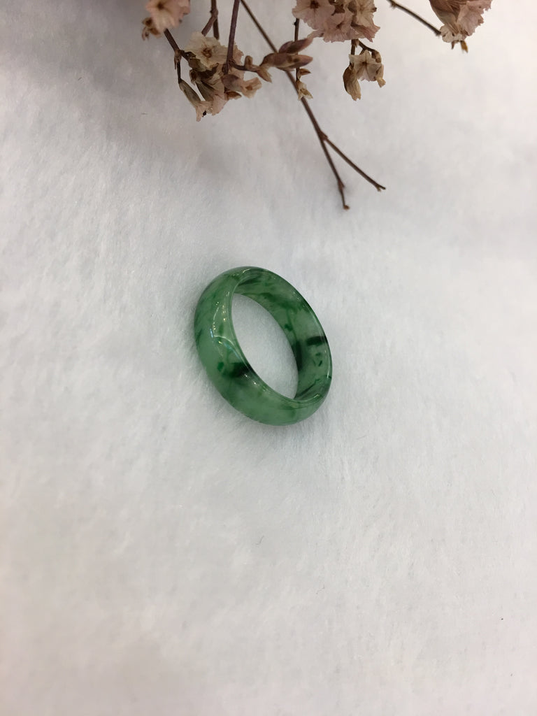 Green Jade Hololith Ring (RI328)