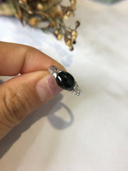 Omphacite Jadeite Ring - Cabochon (RI025)