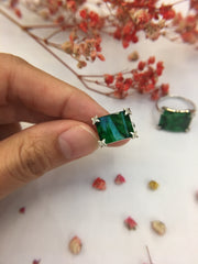 Green Rectangular Jade Rings (RI114)