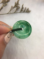 Dark Green Jade Pendant - Safety Coin (PE059)