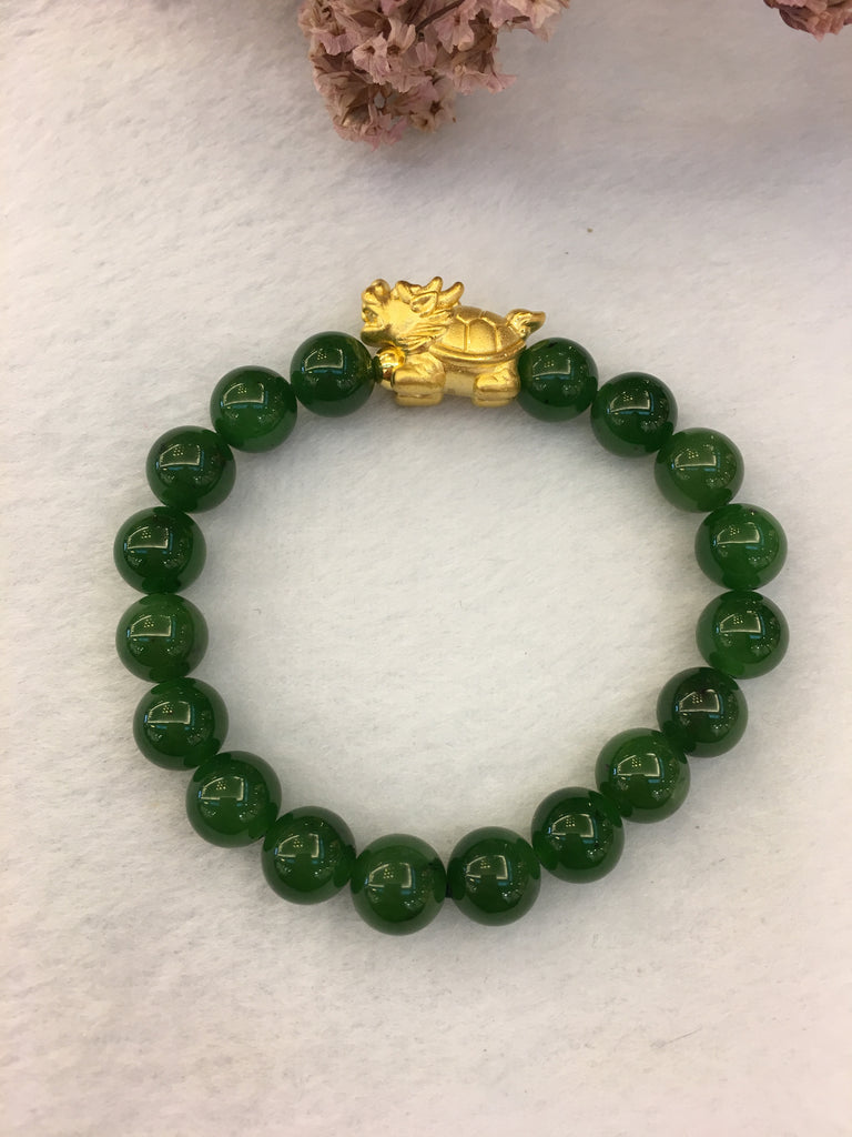 24k Pure Gold Dragon Tortoise Bracelet (BR166)