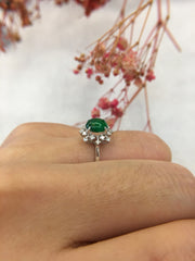 Green Jade Ring - Cabochon (RI268)