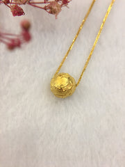 24k Pure Gold Ball Necklace (NE008)