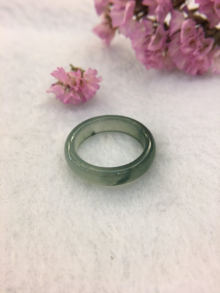 Icy Bluish Jade Hololith Ring (RI019)