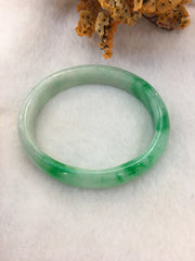 Green Jadeite Bangle - Oval (BA223)