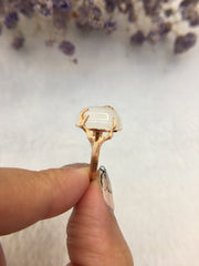 Natural Nephrite Jade Ring - Cabochon (RI054)