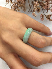 Light Green Jade Hololith Ring (RI279)