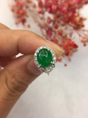 Green Jade Earrings - Cabochon (EA119)
