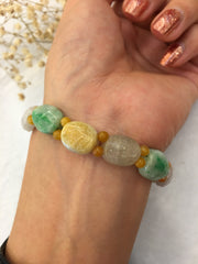 Multi-colours Jade Bracelet - Tortoise Shell (BR056)