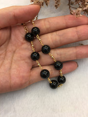 Black Jadeite Beads Bracelet (BR032)