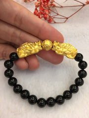 Pure Gold Pixiu & Fish Bracelet (BR125)