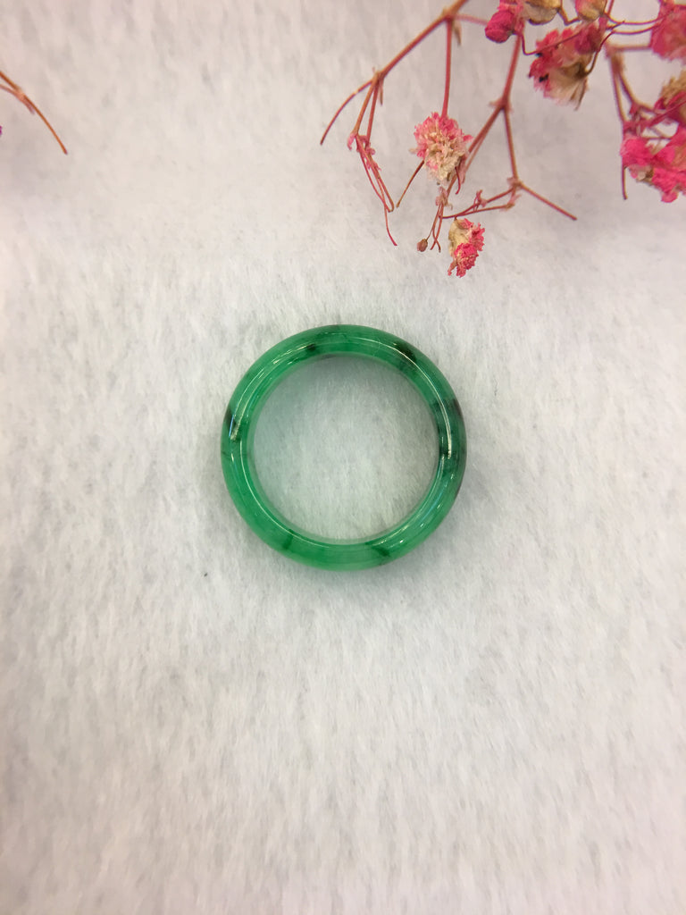 Green Jade Hololith Ring (RI195)