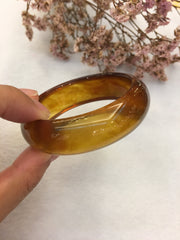 Natural Amber Bangle - Round (BA135)