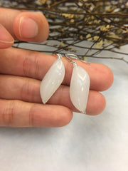 Natural Nephrite Jade Earrings - Irregular (EA311)